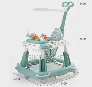 Photo - 5በ1 ጄሪሎ -ህፃናትን መራመድ ለማስለመድ ,ለማብላት እና ለማጫወት የሚሆን |ከላይ የራሱ ጥላ ያለው ምቹ ጄሪሎ