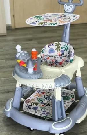 Photo - 5በ1 ጄሪሎ -ህፃናትን መራመድ ለማስለመድ ,ለማብላት እና ለማጫወት የሚሆን |ከላይ የራሱ ጥላ ያለው ምቹ ጄሪሎ