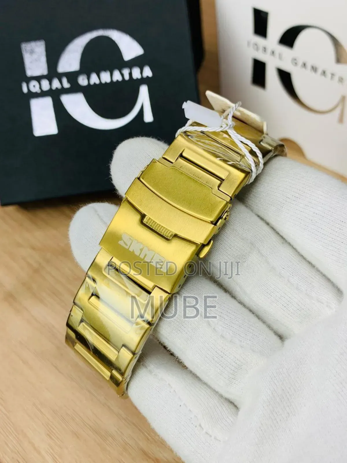 Gold-Tone Skmei Men's Multi-Time Zone Analog-Digital Watch.