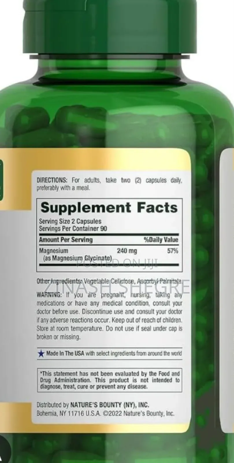 Magnesium Glycinate Mineral Supplement