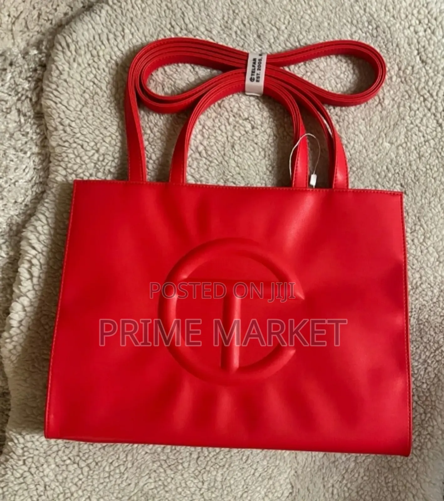 Authentic Telfar Shopping Bag – Medium (Red)