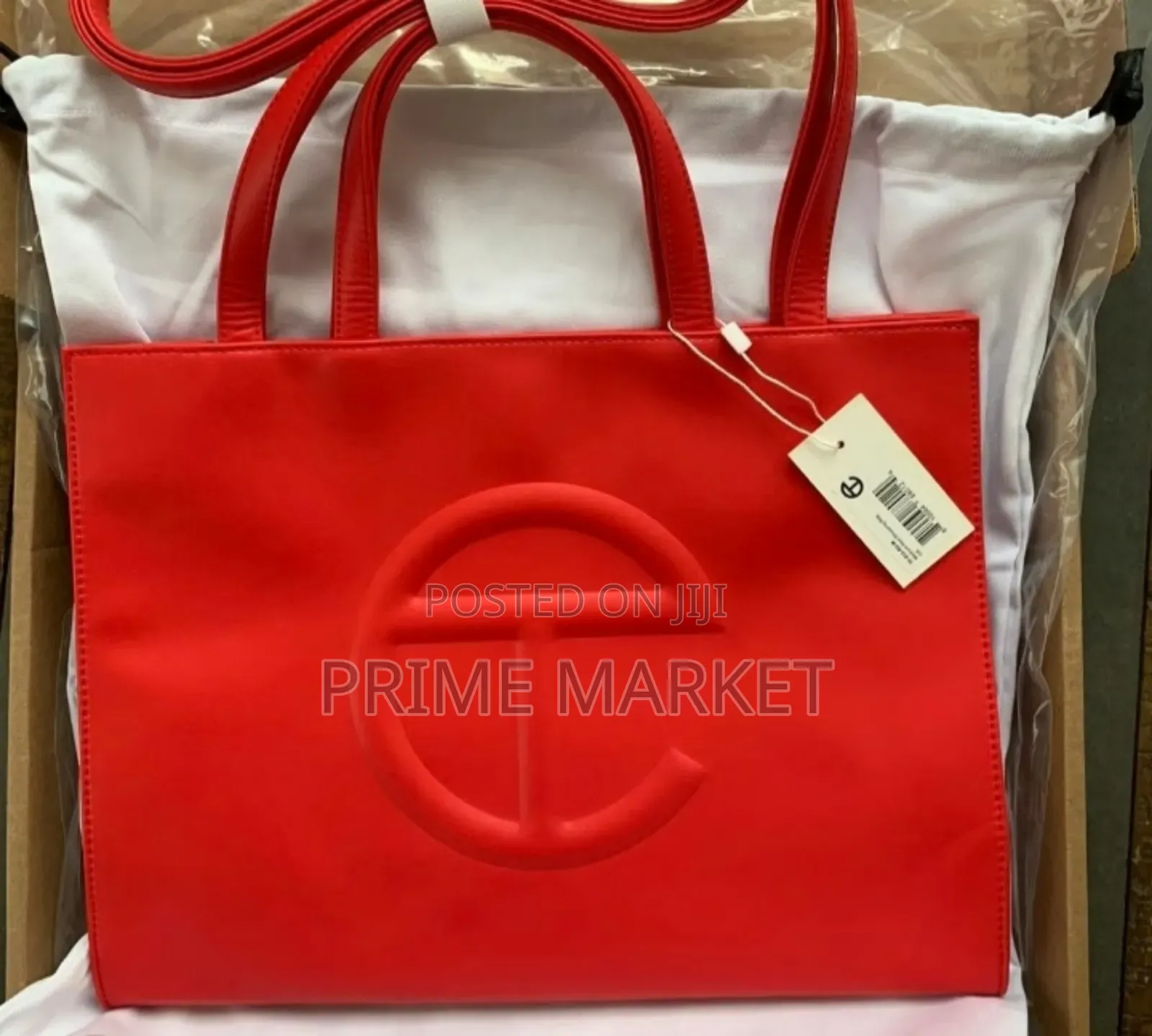 Authentic Telfar Shopping Bag – Medium (Red)
