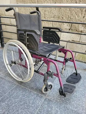 Used Wheelchair妮坌wheelchair//Steel Compact Transport Purple Wheelchair