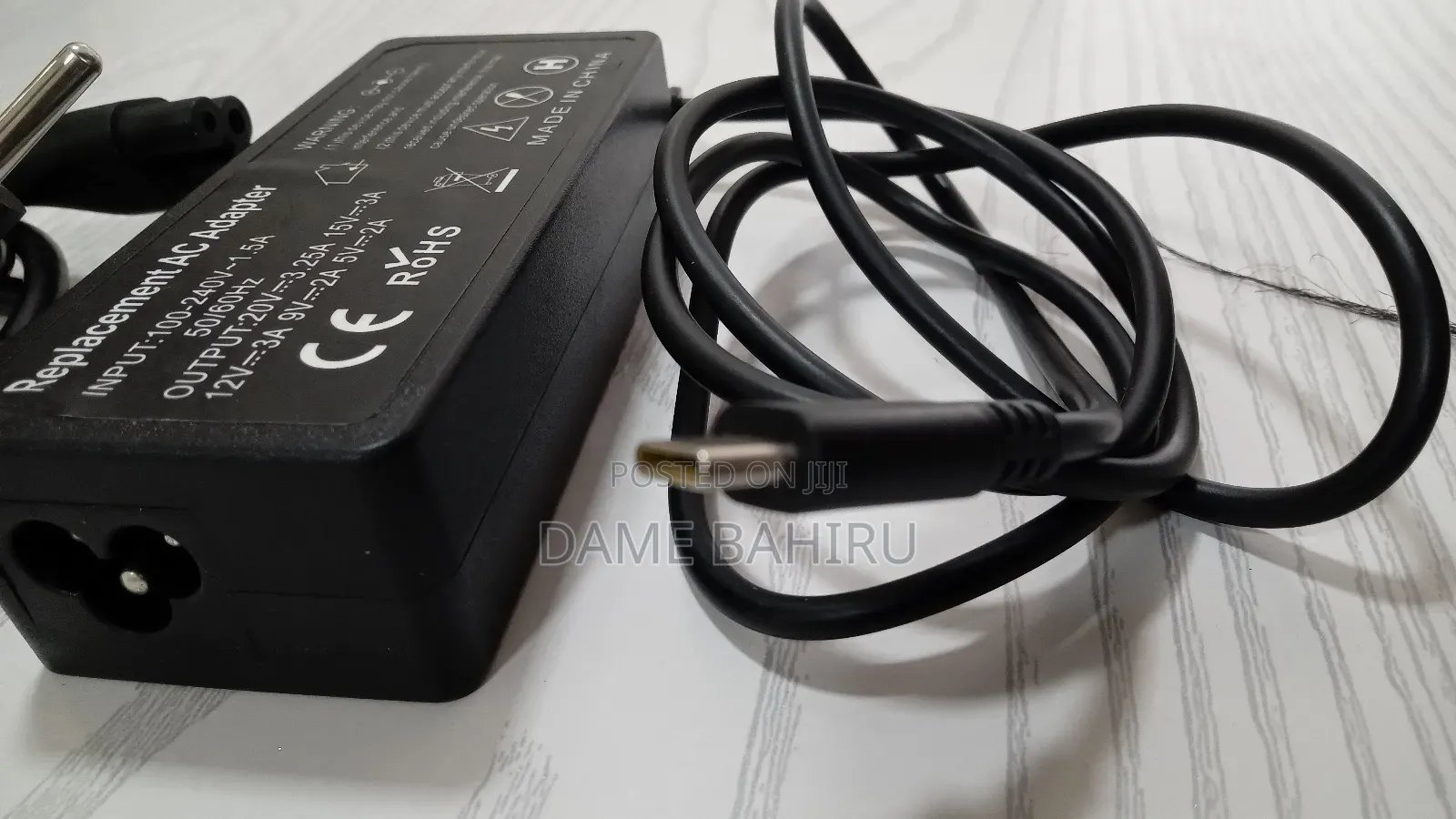 Replacement Ac Multipurpose Adapter65w Type-C Output 20v,15v,12v,9v,5v