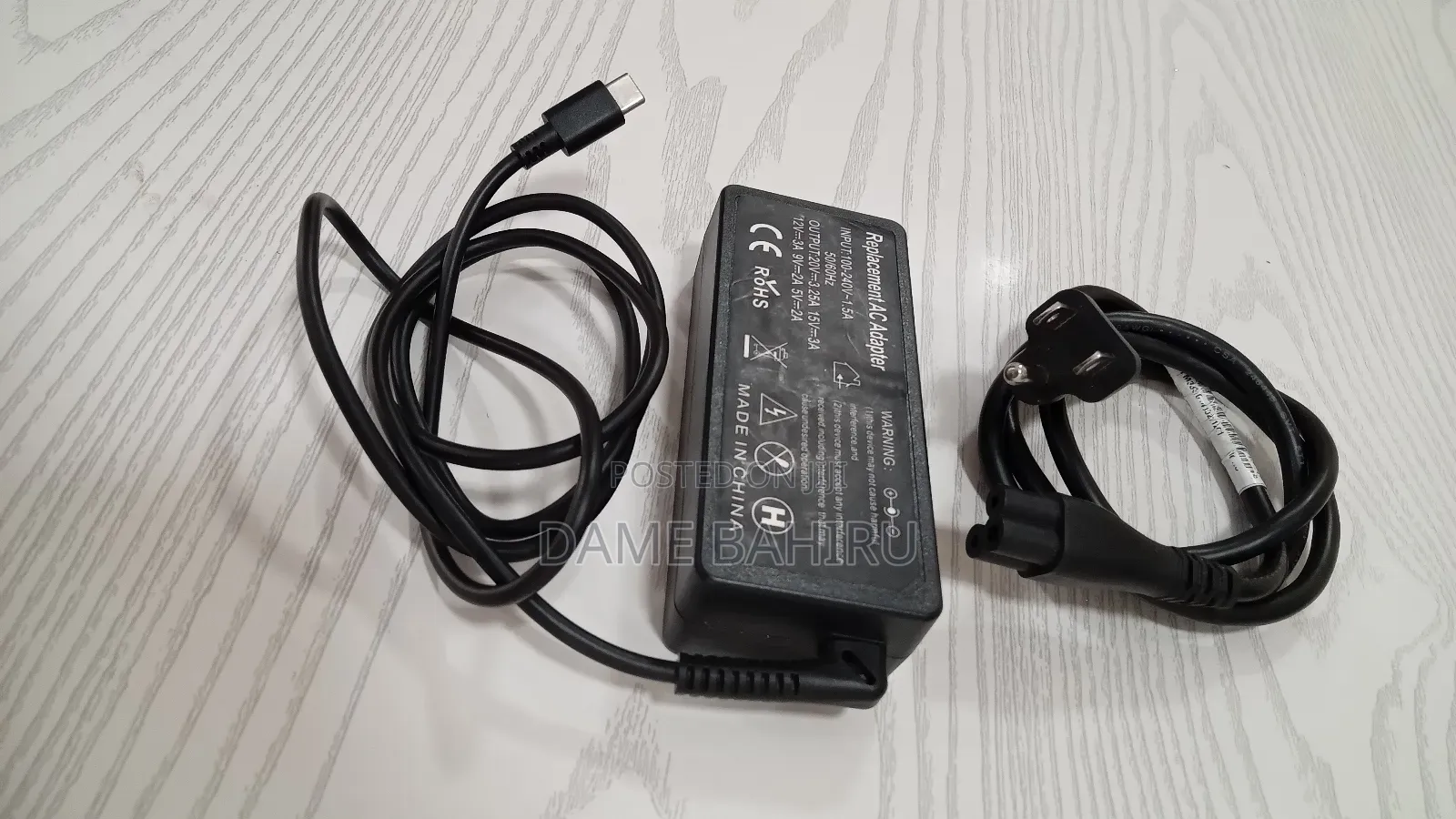 Replacement Ac Multipurpose Adapter65w Type-C Output 20v,15v,12v,9v,5v