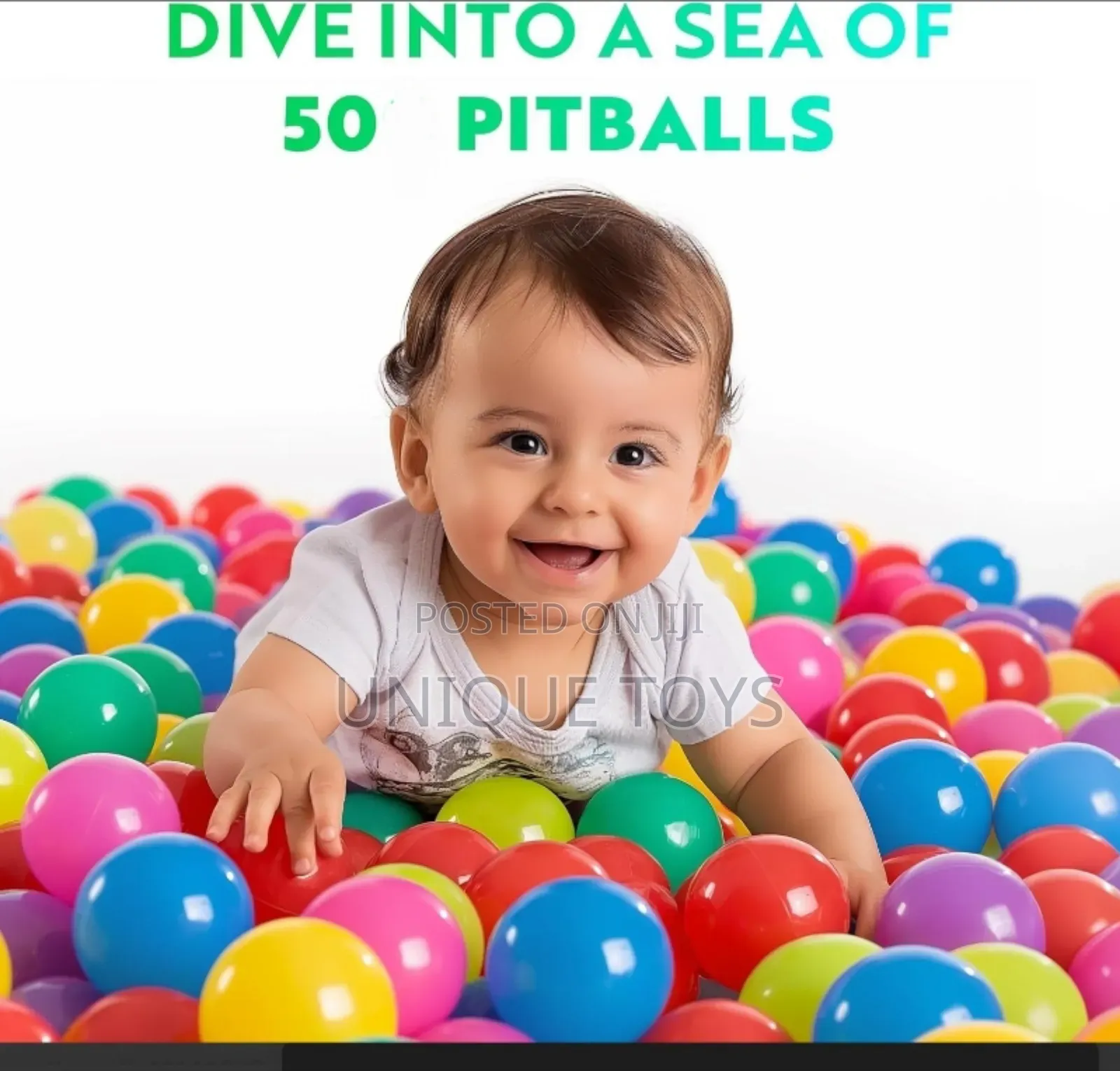  Soft Plastic Mini Ball Pit Balls – 50pcs, 6.5cm 