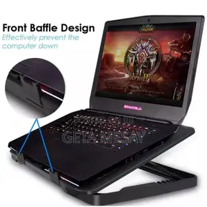 Photo - Dual Fan Laptop Cooling Pad - Blue Led, Adjustable Stand, Usb Powered