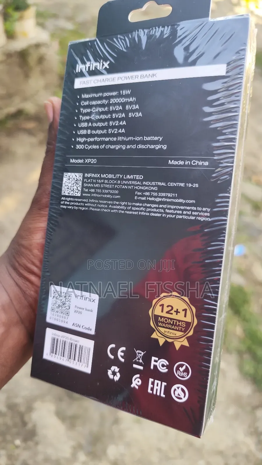 Infinix Xp20 Power Bank (20000 Mah)