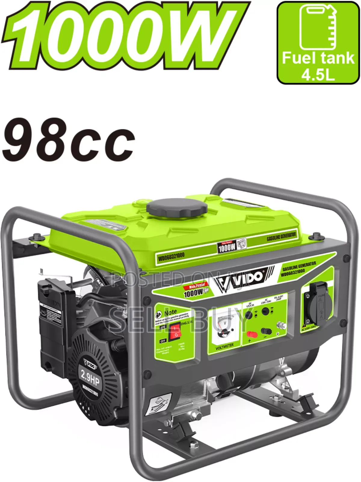 Vido Gasoline Generator 1000w