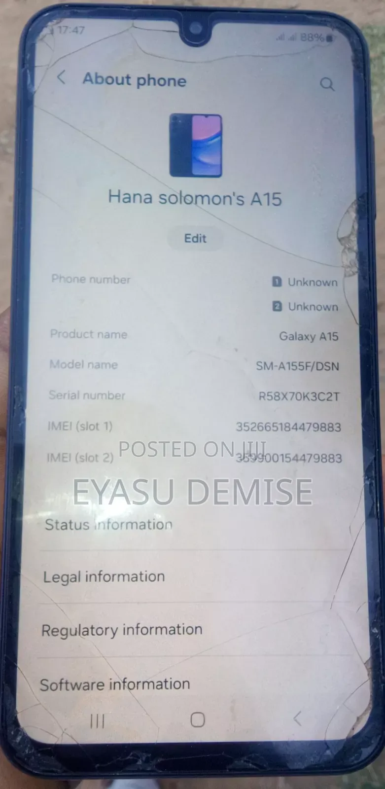 Samsung Galaxy A15 5G 128 GB Blue