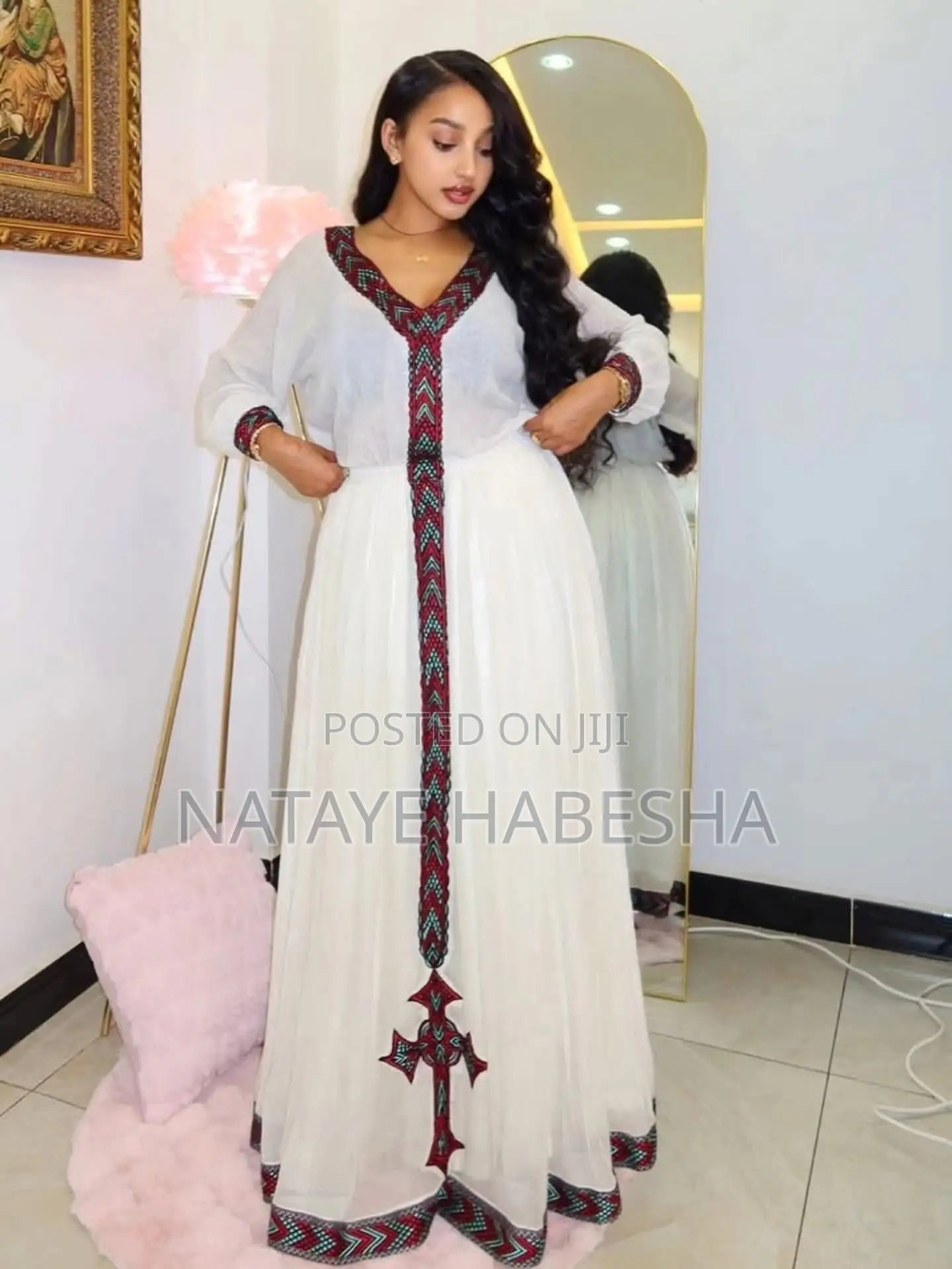 Habesha Kemis Habesha Dress እና ሽፎን የሓበሻ ቀሚስ አልባሳት Traditional Clothes