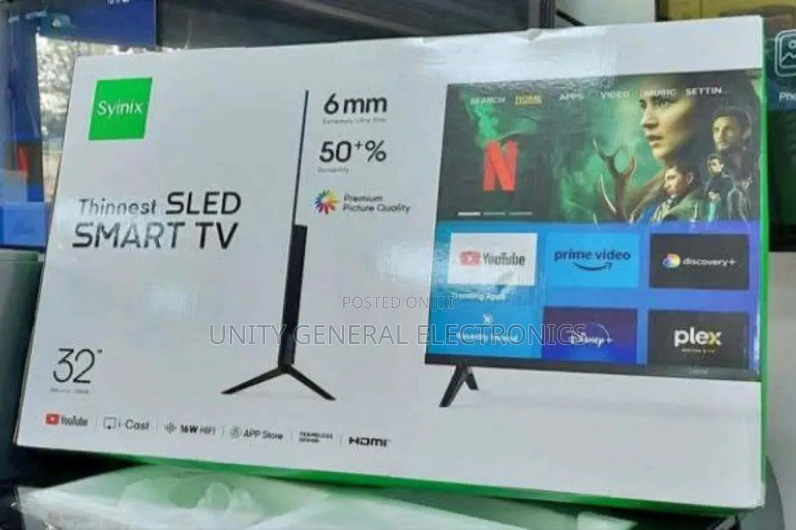 *Syinix 32" Smart Led Tv New 2025 *10year Warranty Free Delivery