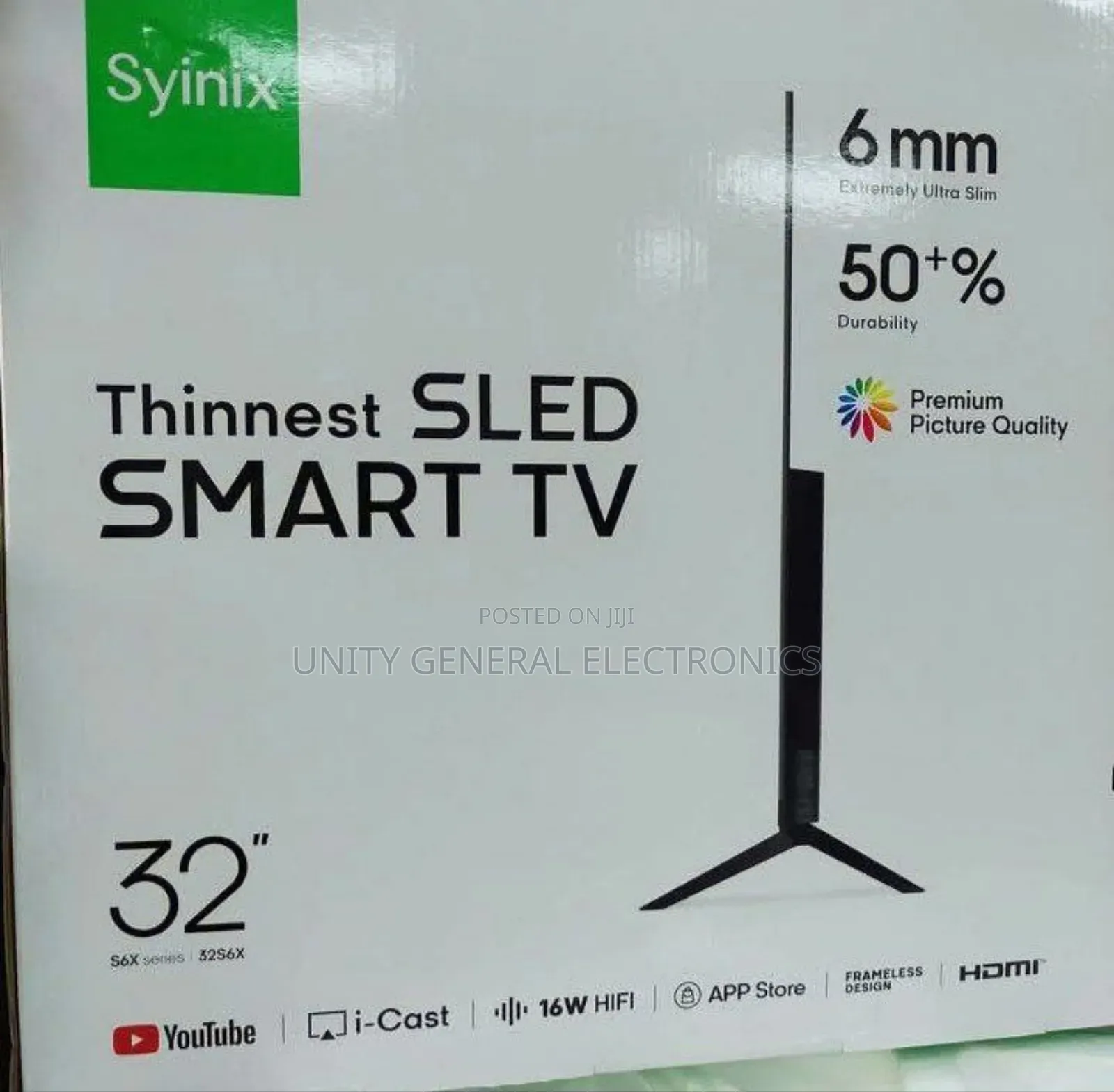 *Syinix 32" Smart Led Tv New 2025 *10year Warranty Free Delivery