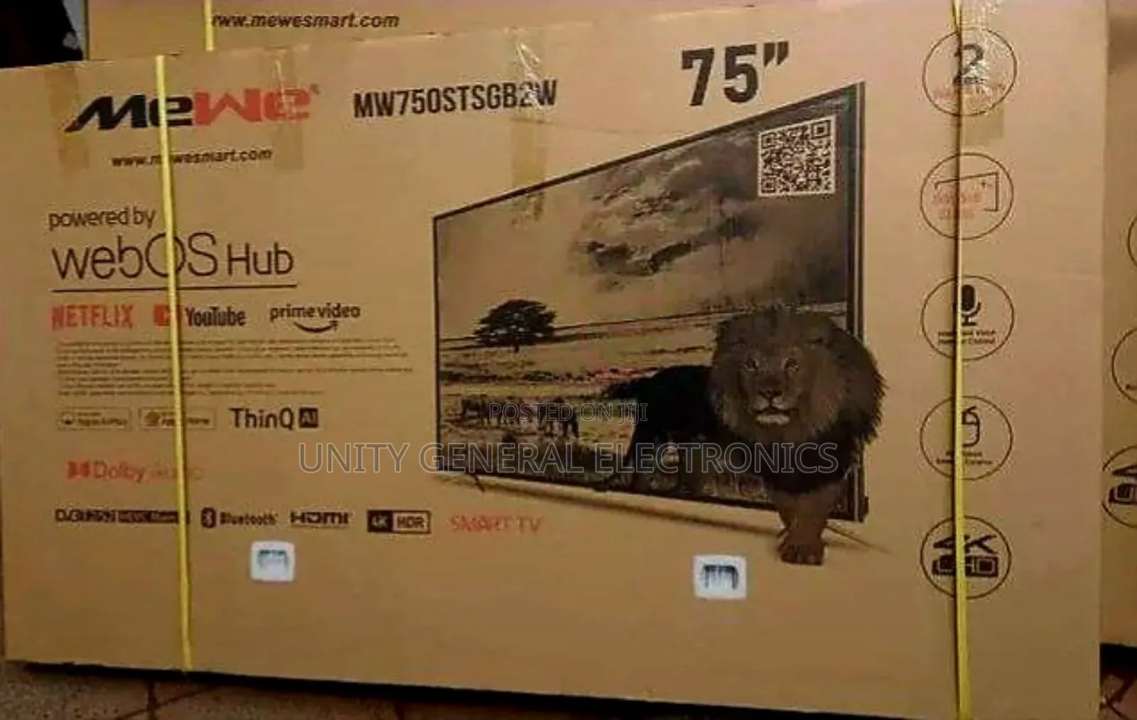 Mewe 75" Webos Tv 5year Warranty Free Delivery