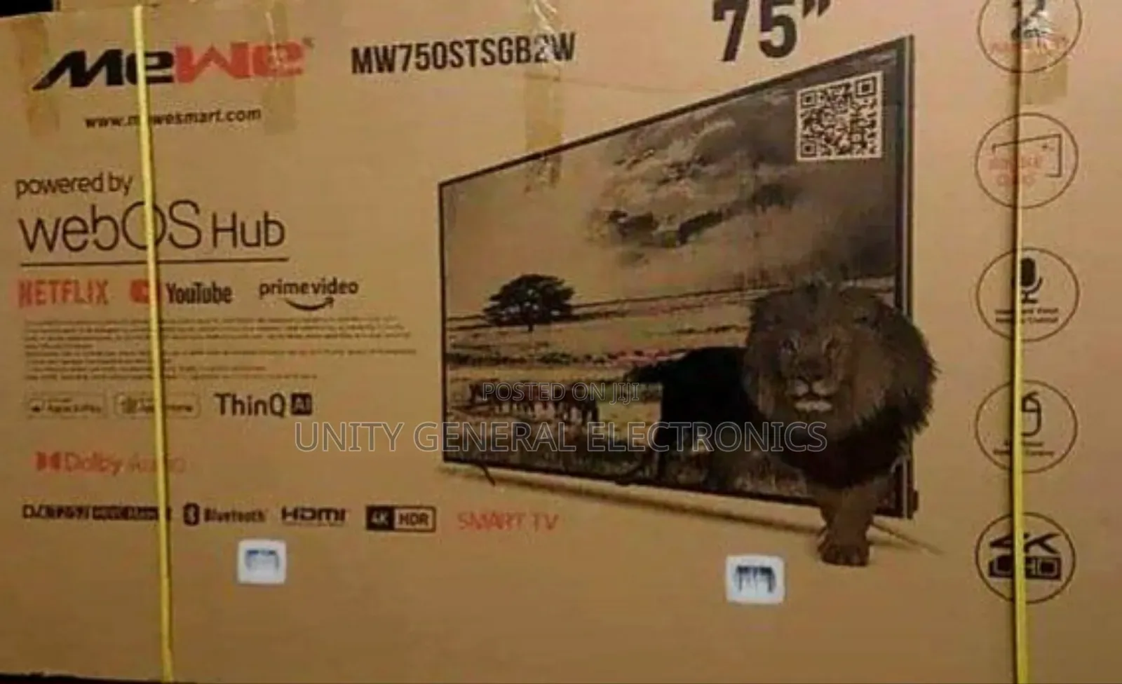 Mewe 75" Webos Tv 5year Warranty Free Delivery