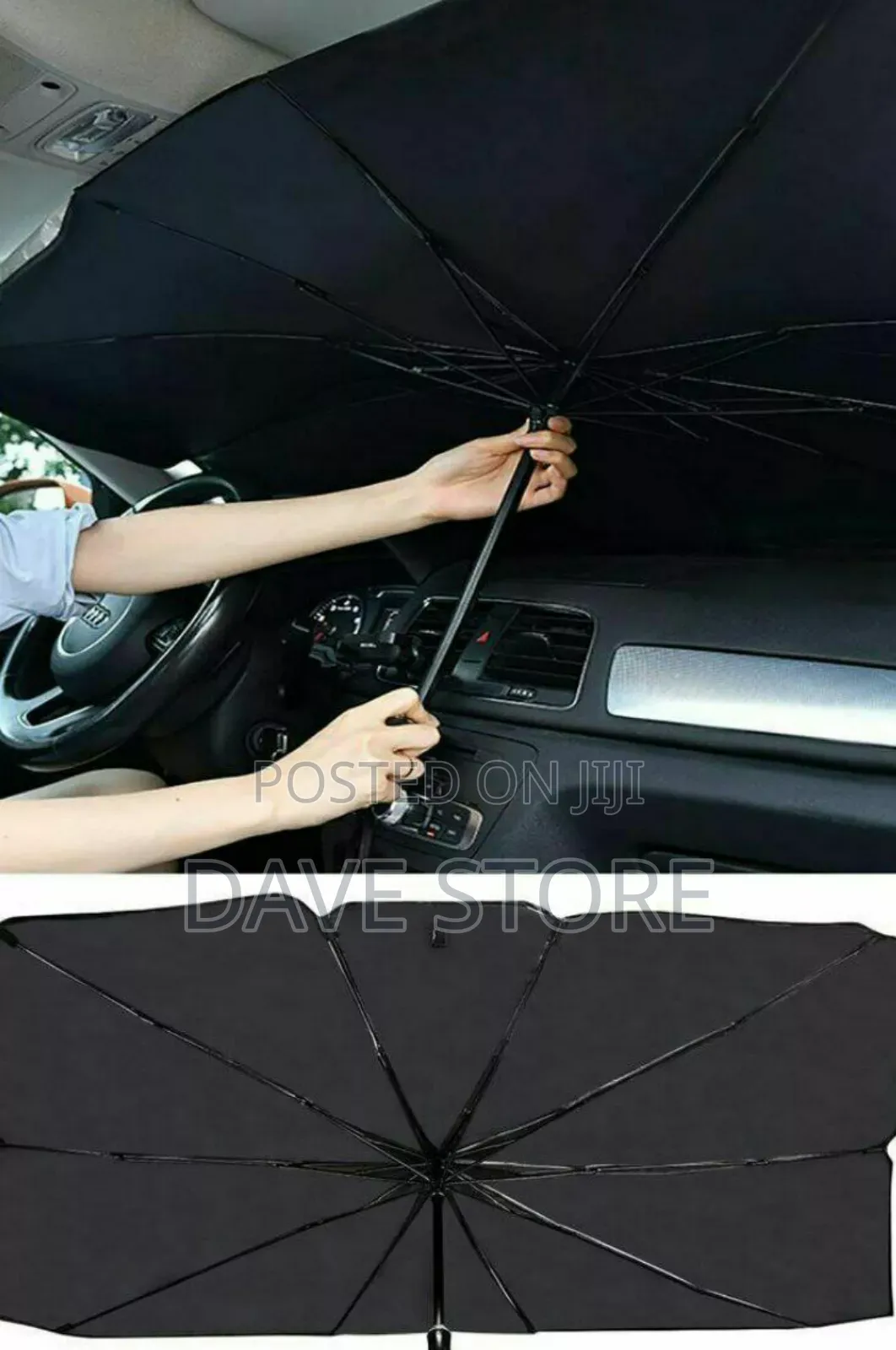 Compact Windshield Sun Shade