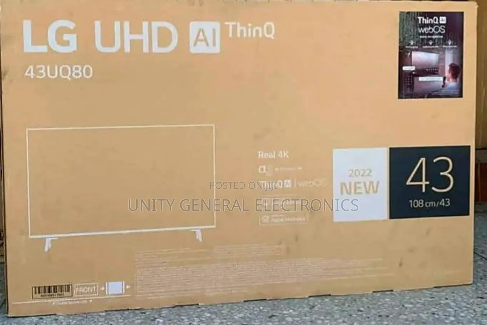 **Lg 43" Uhd Smart Tv ◆ New 2022