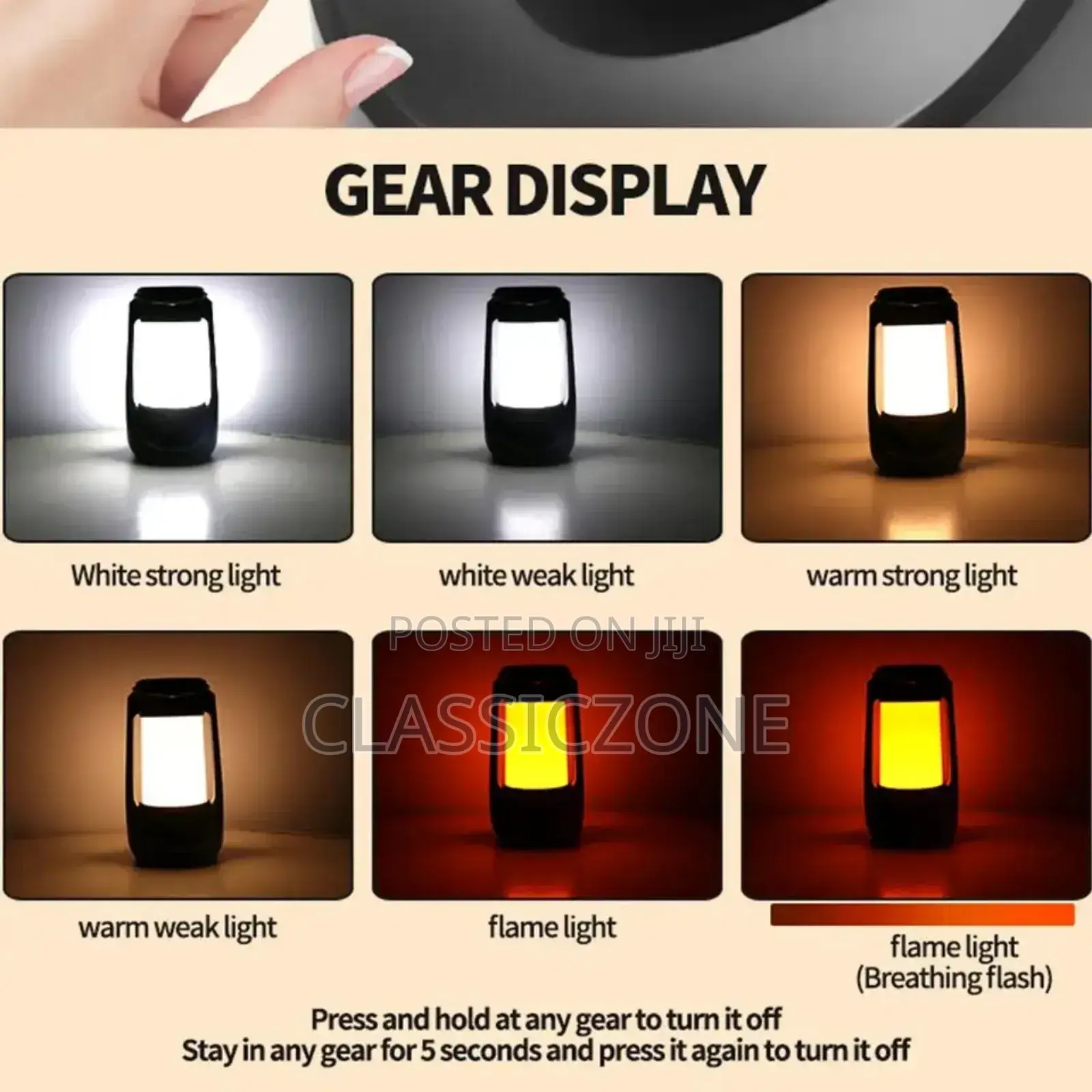 Flickering Solar Camping Light