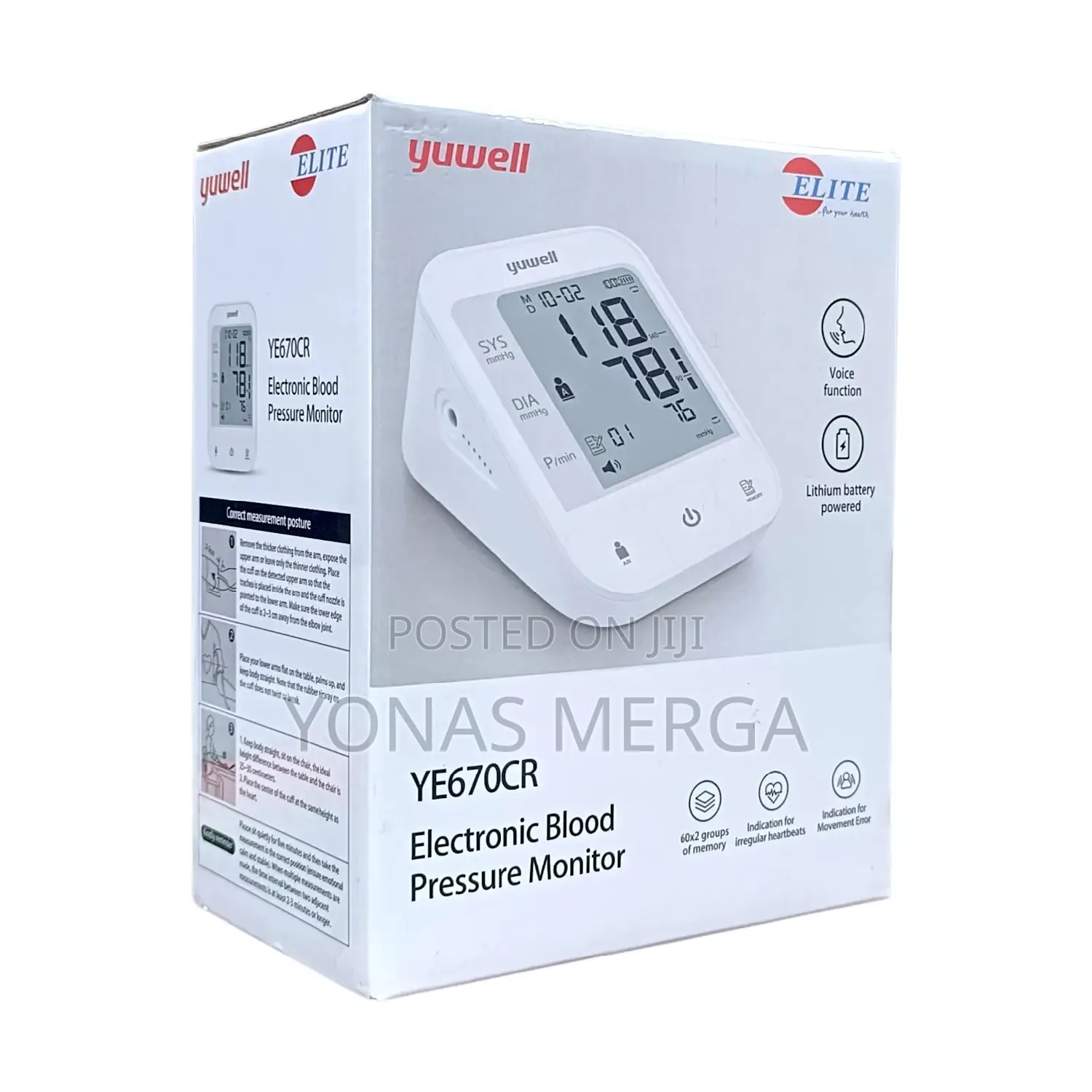 Blood Pressure Readings号傘yuwell Ye660d Digital灸貫blood Pressure Monitor