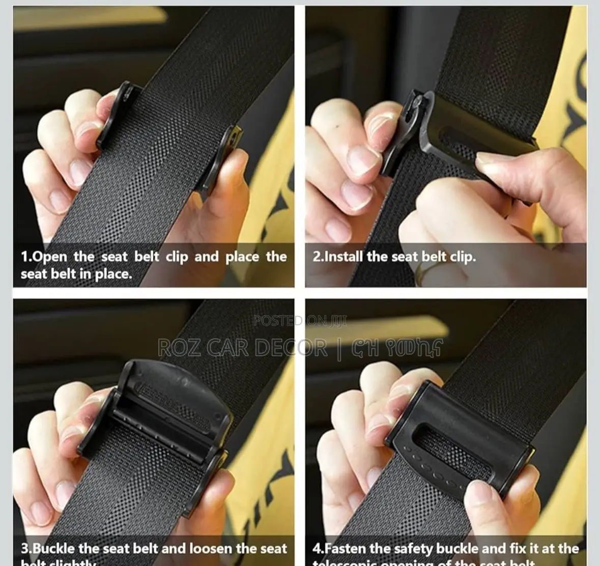 Universal Car Seat Belts Clip Stopper Adjustable Car Safety Seat Belt