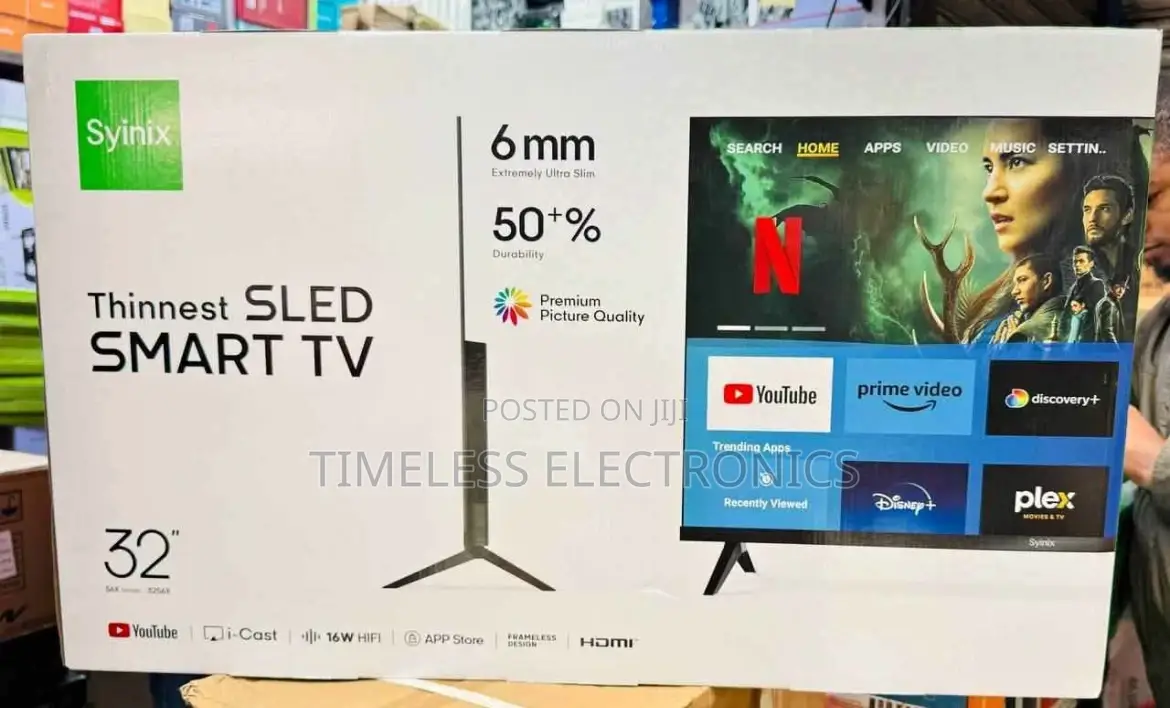 Syinix 32′′ Smart Tv – Compact, Smart Value‐Packed!