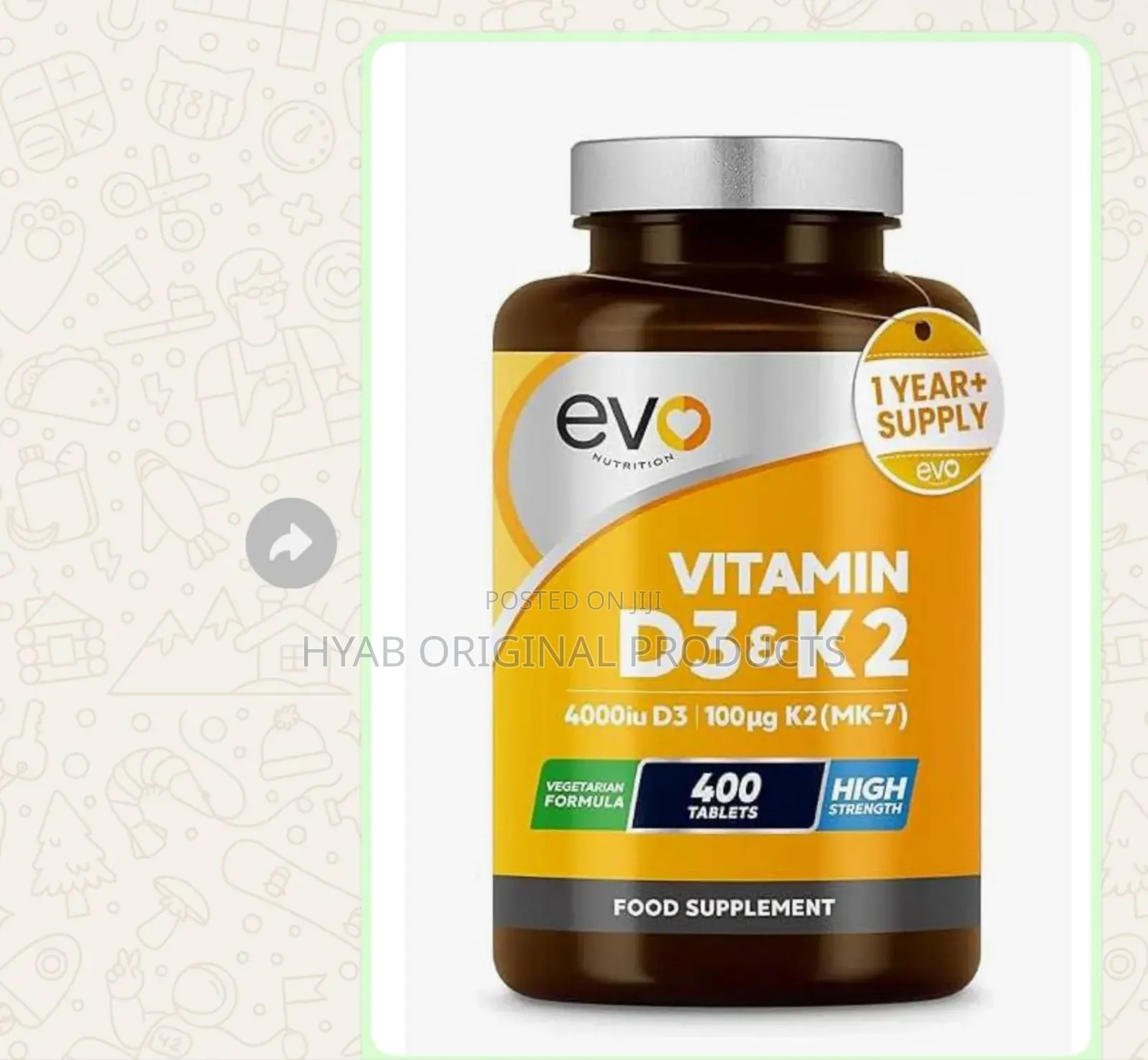 Vitamin D3 4000iu Vitamin 100ug (Mk7) | 400 Vegetarian Tablets