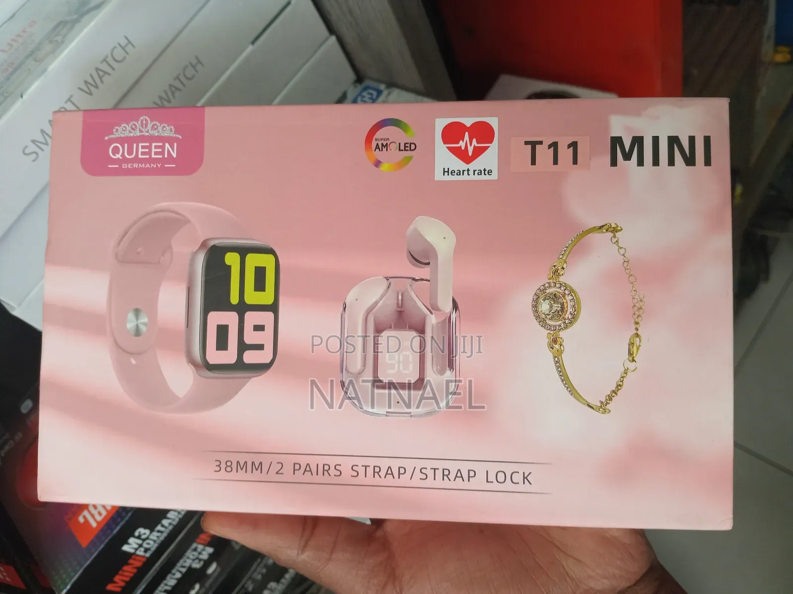Queen T11 Mini (Also Known as T9 Mini) Smartwatch Bundle