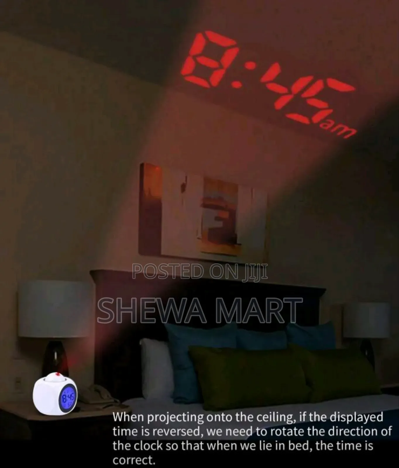 Multi-Functional Time Projection Lamp, Led Projection Alarm Clock Time