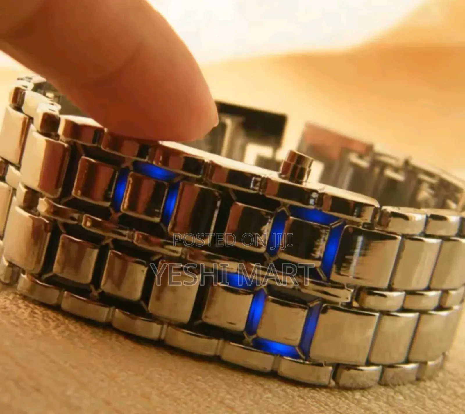 Durable Strap Wrist Watch Stylish Digital Large Screen Electroplated