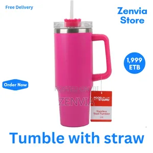 Photo - Double Layer Stainless Steel Tumblers With Straw