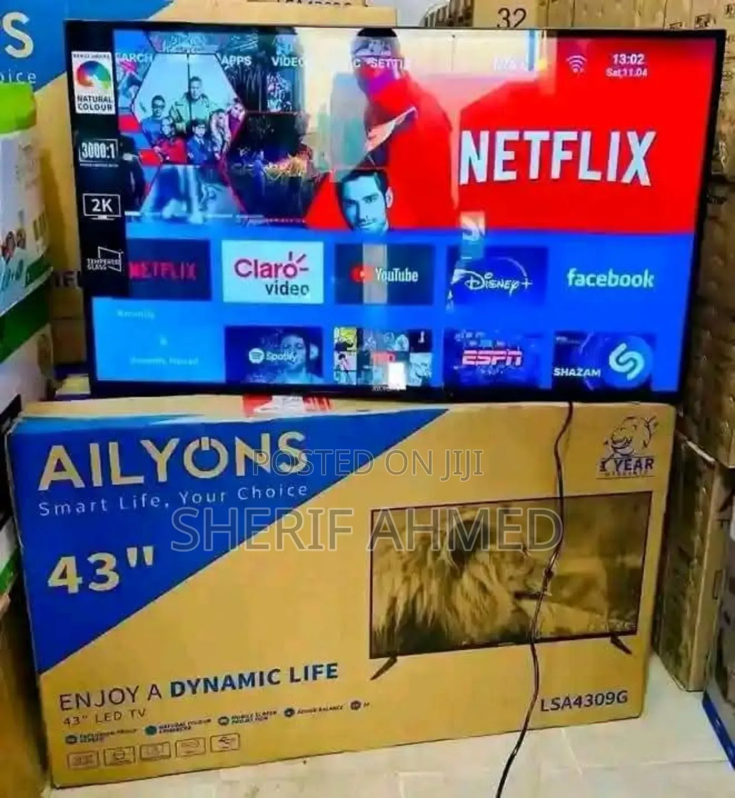 Ailyons 43inch Telvesion 32,43,50,55,65,75,85 Hulumi