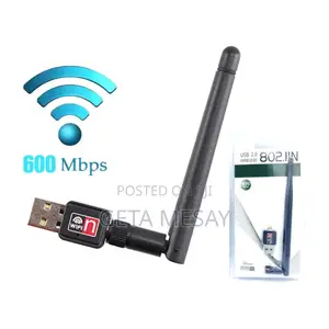 Photo - 600mbps Usb Wifi Adapter High-Gain Antenna 802.11n Pc Laptop Dongle