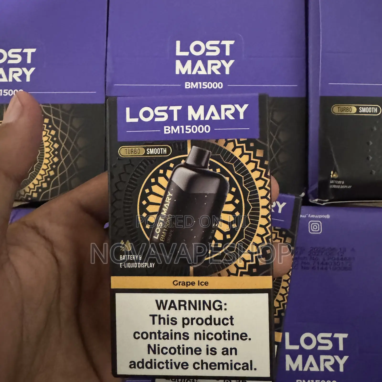 Lost Mary 15000 Puff Grape Ice Vape Hookah