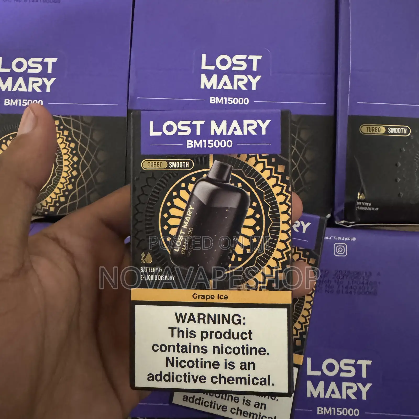 Lost Mary 15000 Puff Grape Ice Vape Hookah
