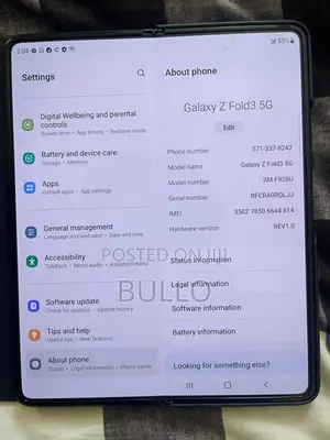 Photo - New Samsung Galaxy Z Fold 3 512 GB Black