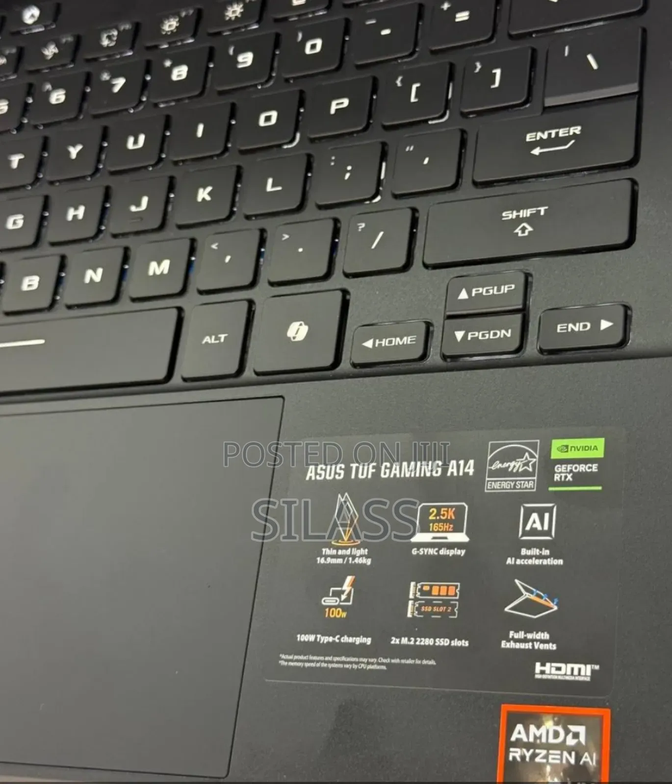 New Laptop Asus TUF Gaming A15 16GB AMD Ryzen 9 SSD 1T