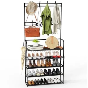 Photo - New Simple Floor Shoes Clothes Rack