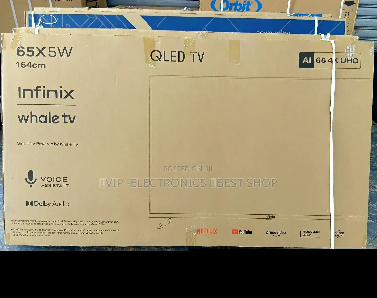 Infinix 65 Inch Tv Smart Qled Whale Tv Frameless Tv