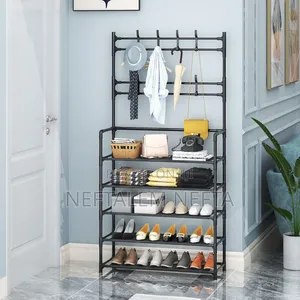 Photo - New Simple Floor Shoes Clothes Rack