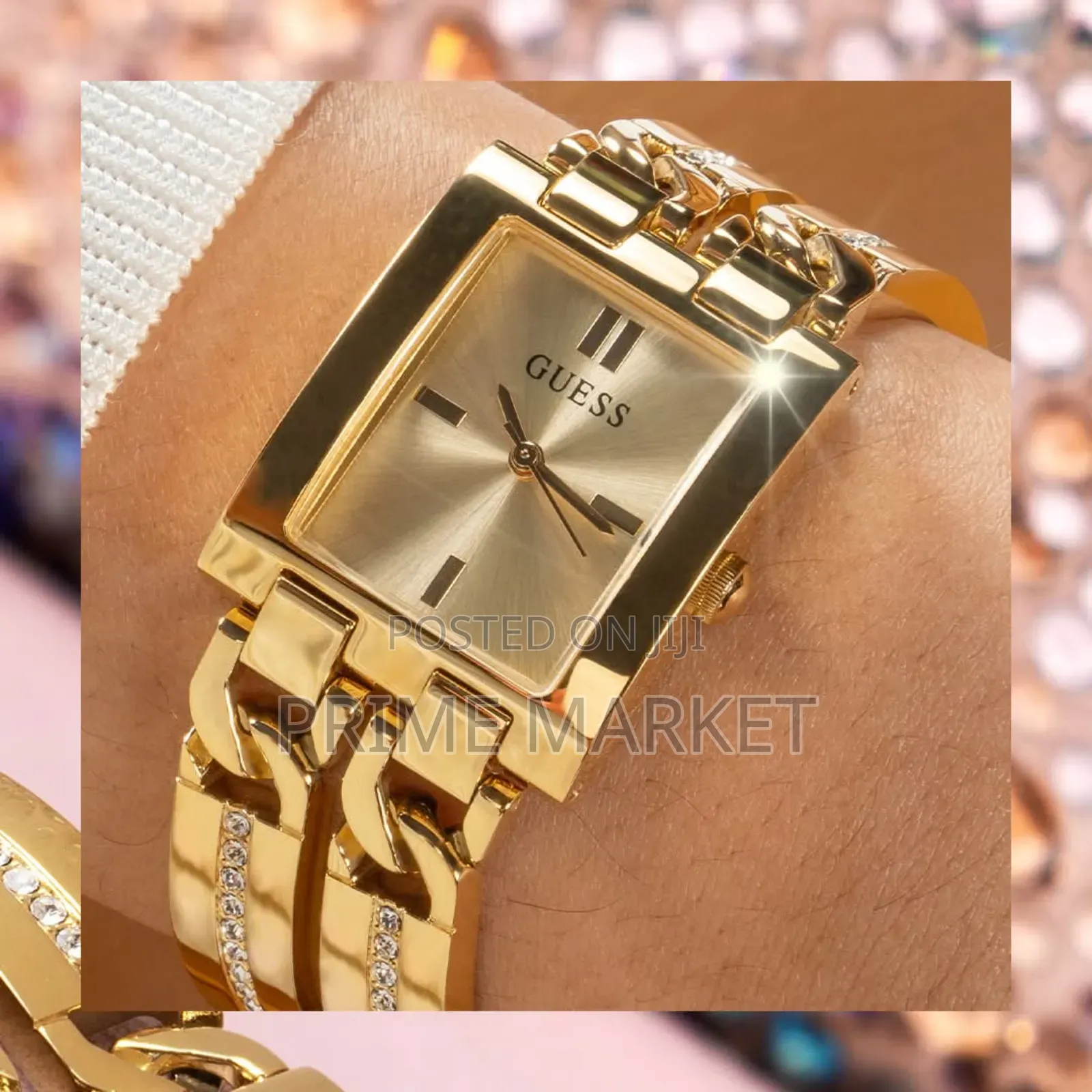 Guess Ladies Goldtone Analog Watch[Gw0668l2]