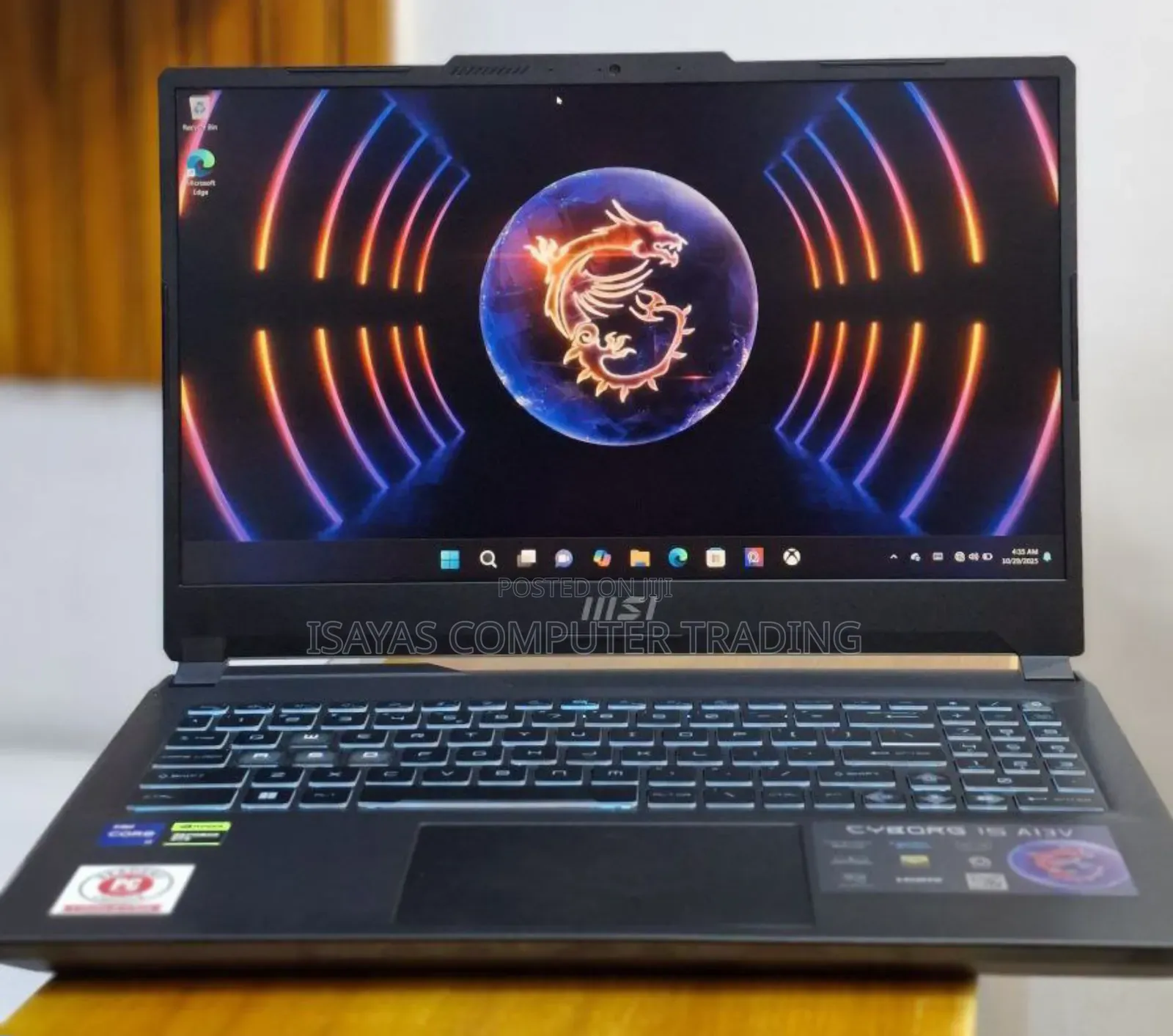 New Laptop MSI Cyborg 15 16GB Intel Core I7 SSD 512GB