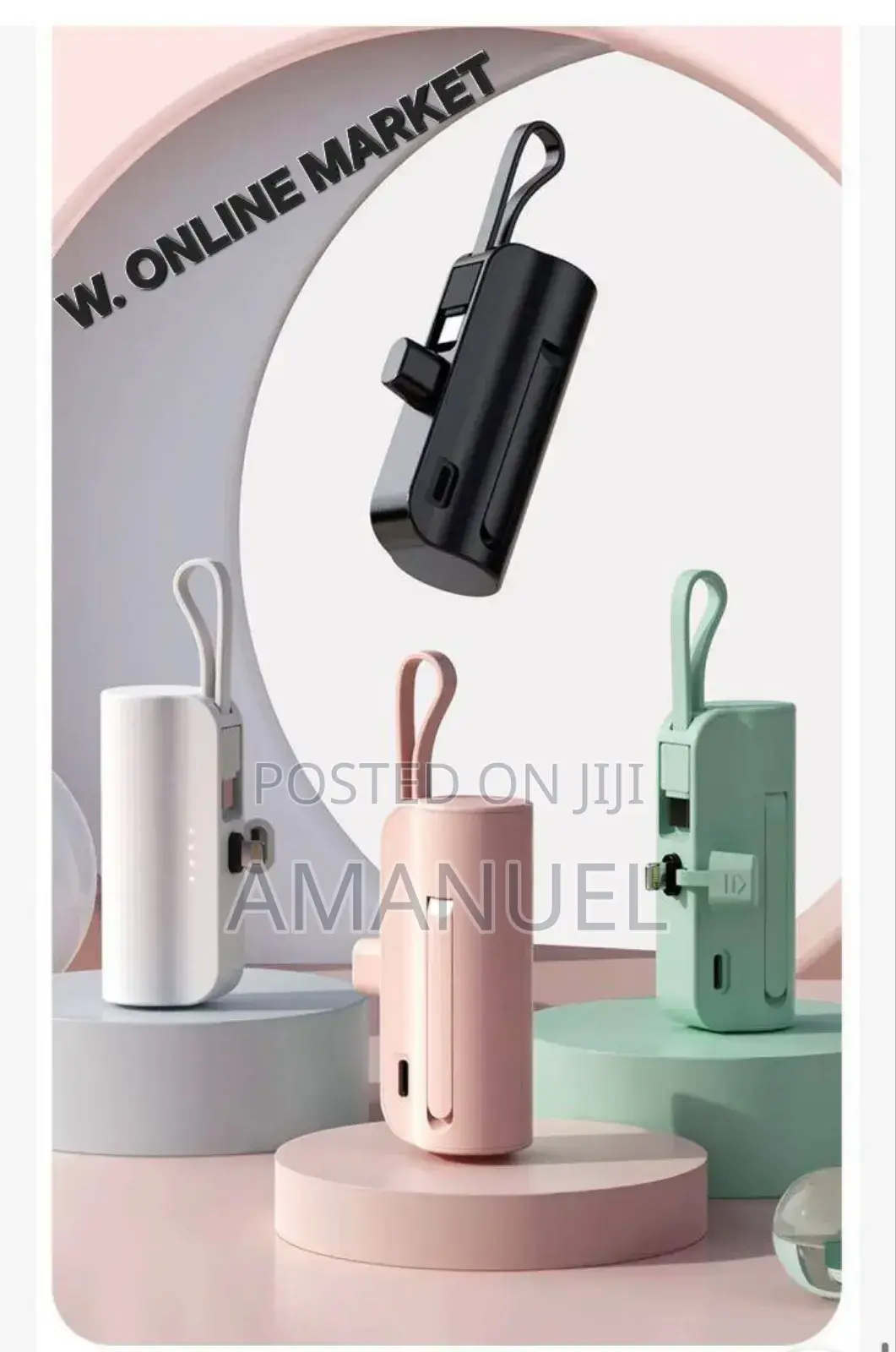 New Brand Mini Power Bank* 5,000mah*By 2charging Port,Simpleandquality