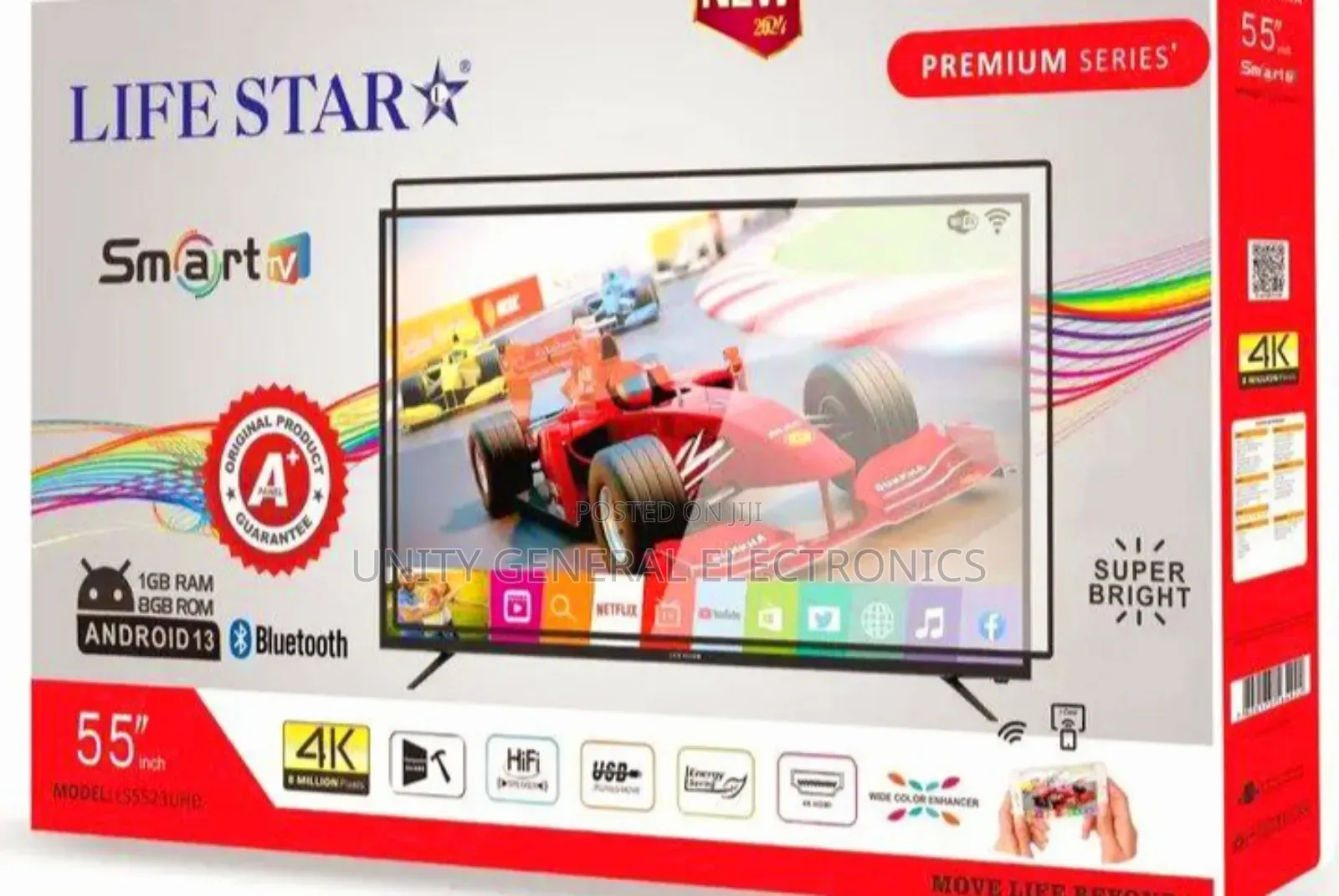 Life Star 55" Uhd Smart Tv New 2025