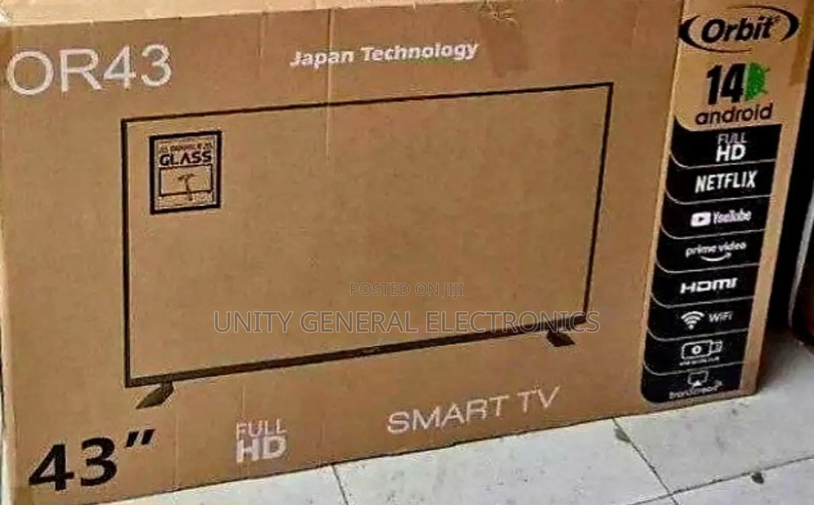 Orbit 43" Android Tv New Model Free Delivery