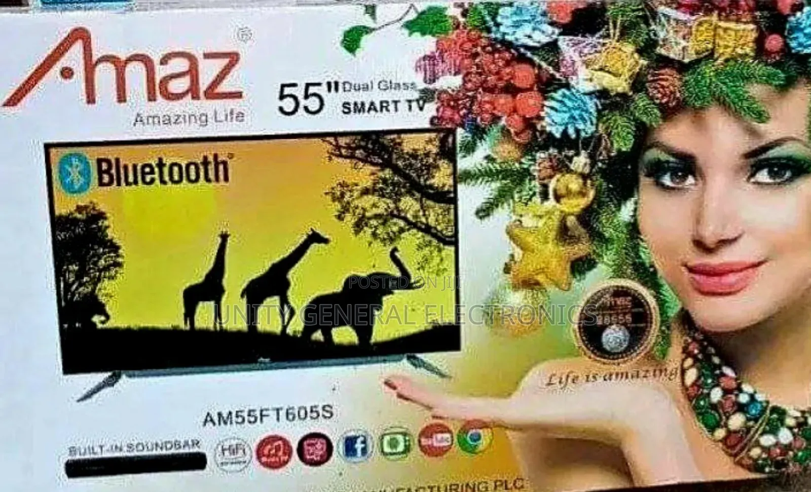 Amaz 55" Uhd Smart Tv Free Delivery