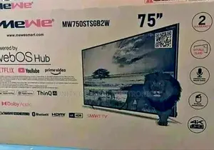 Mewe 75" Webos Hub Smart Tv New Model Free Delivery