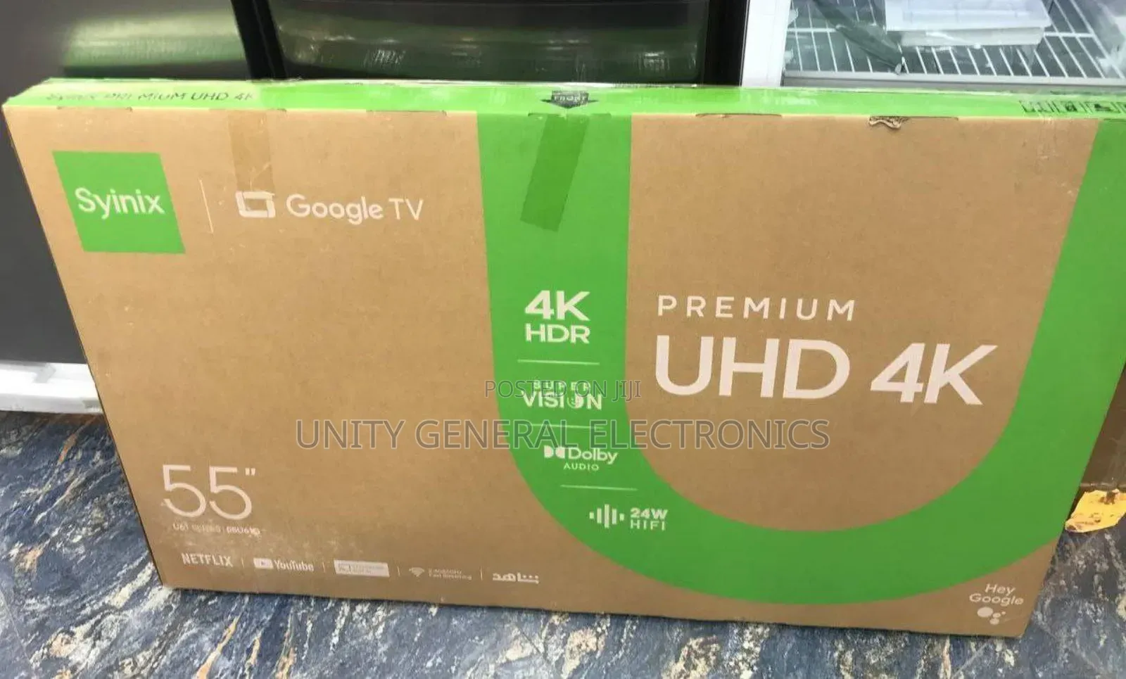 Syinix 55" Uhd Smart Google Tv New Model