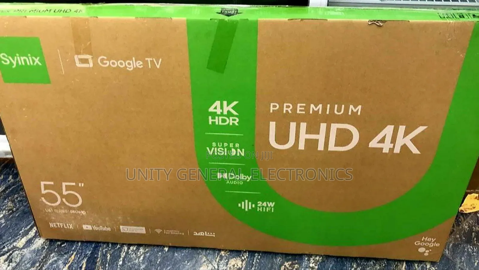 Syinix 55" Uhd Smart Google Tv New Model