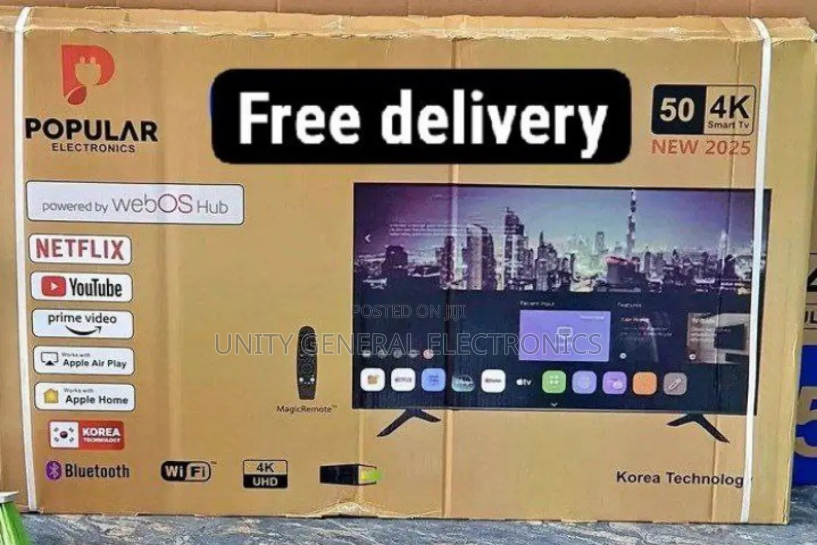 Popular 50" Smart Uhd Tv New Model Free Delivery 10year Warranty