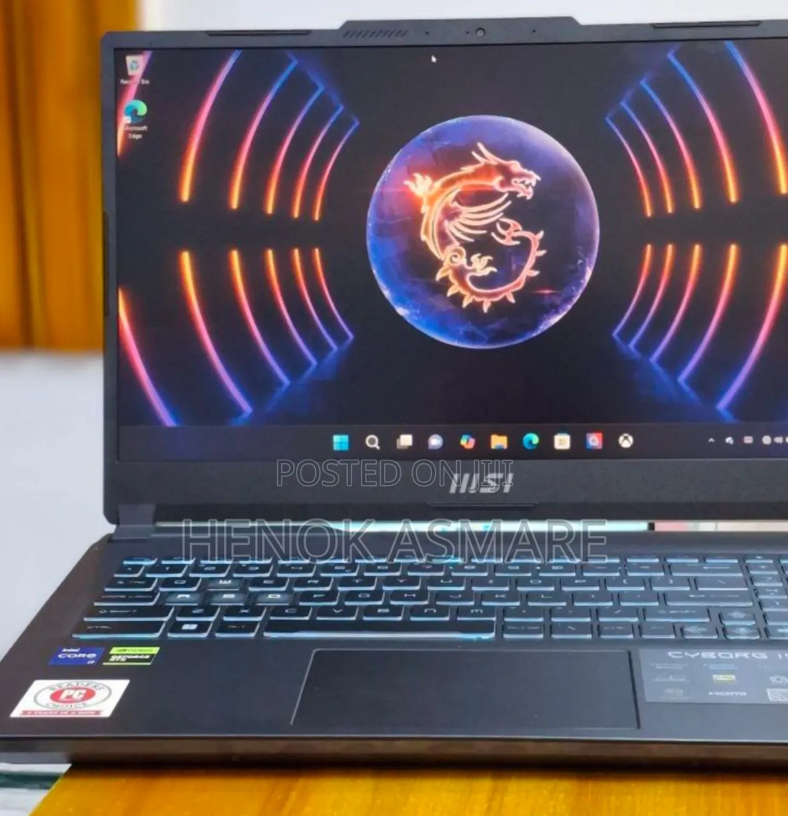 New Laptop MSI Cyborg 15 16GB Intel Core I7 SSD 512GB